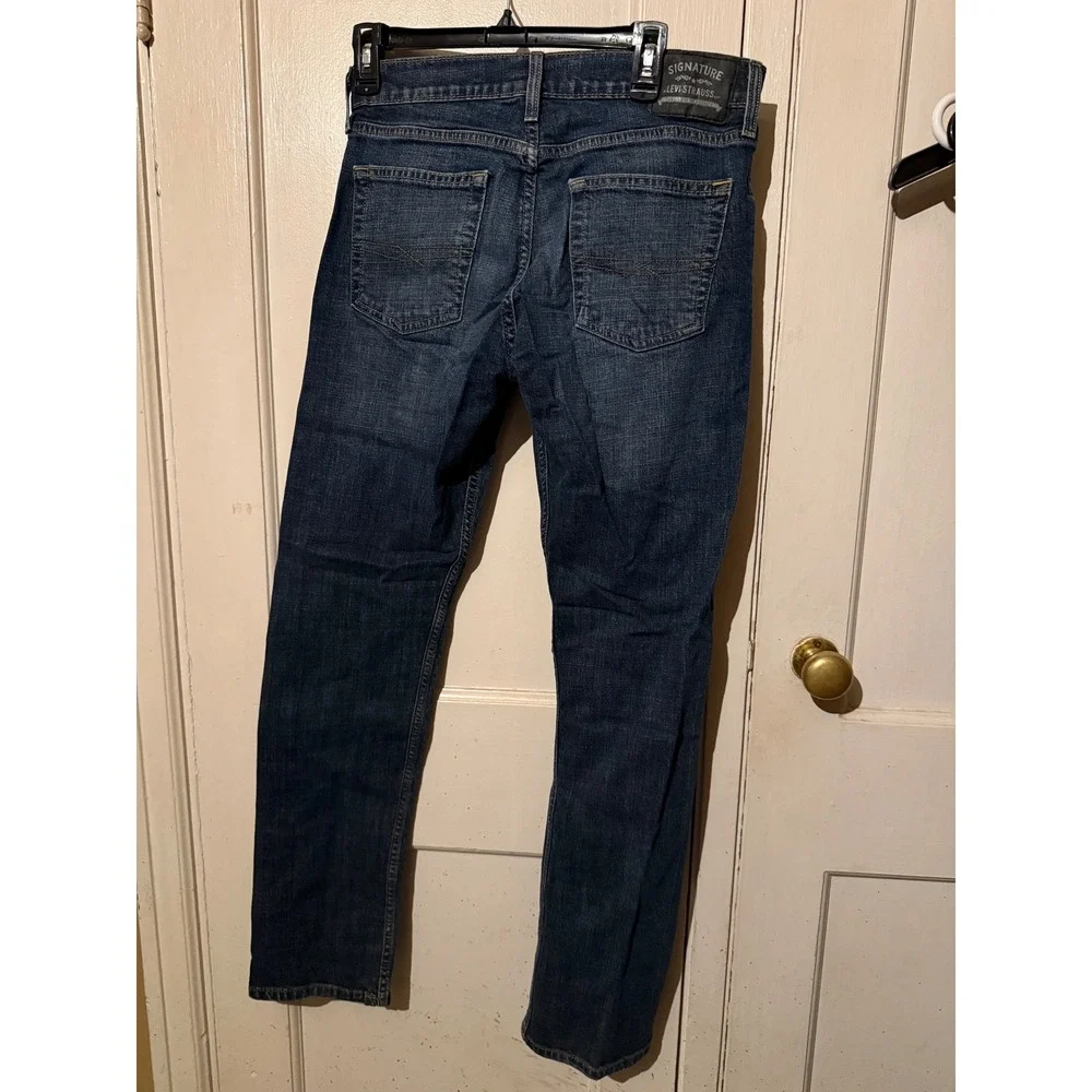 Signature by Levi‎ Strauss Slim Straight Dark Wash Jeans Mens W30 L32